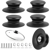 5 Stück Topfdeckelknopf, Topfdeckelgriff, Topfdeckel Griff Universal, Pan Lid Cover Knöpfe, Deckelknopf, Topfgriff, Ersatzknöpfe Griffe, mit Schraubenzubehör, für Topfdeckel, Ersatzknöpfe, Kasserolle