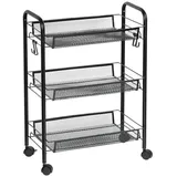 KESPER Küchenwagen, Metall, 44x26x63,5cm, schwarz, Metall