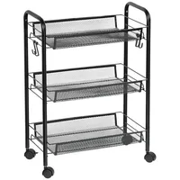 KESPER Küchenwagen, Metall, 44x26x63,5cm, schwarz, Metall