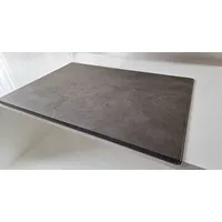 Gewinkelte Schreibtischunterlage mit Kantenschutz Nubuk Leder 90 x 47 Grau