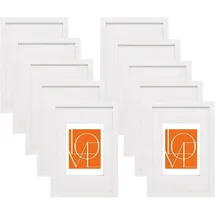 Woltu Bilderrahmen modern weiß 10x15 cm 10er Set