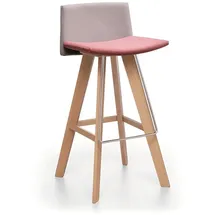 aea Zweifarbiger Barhocker Holzgestell 1 St  Rosa