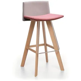 aea Zweifarbiger Barhocker Holzgestell 1 St  Rosa