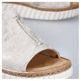 Rieker Damen Pantoletten 69288, Frauen Slipper,Slides,Slip-ons,Backless Slipper,Mules,Gartenschuhe,Sommerschuhe,sommerclogs,beige (60),42 EU / 8 UK