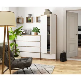 Akord Mehrzweckschrank 60 x 180 x 35 cm Weiß