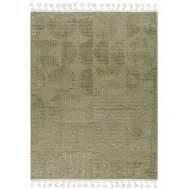 mazovia Designteppich Geometrisch Wohnzimmer, Schlafzimmer, Esszimmer, Büro, 140 x 200 cm, Fußbodenheizung grün 140 x 200 cm