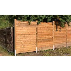 Garten Schallschutzwand  - Farbe Braun -  aus Kiefer