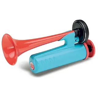 FISA Signalpfeife Ecopower Luftdruckfanfare Fanhorn Tröte Neuheit 112 dB, Umweltfreundliche Luftdruckfanfare ohne Treibgas Made in Italy rot