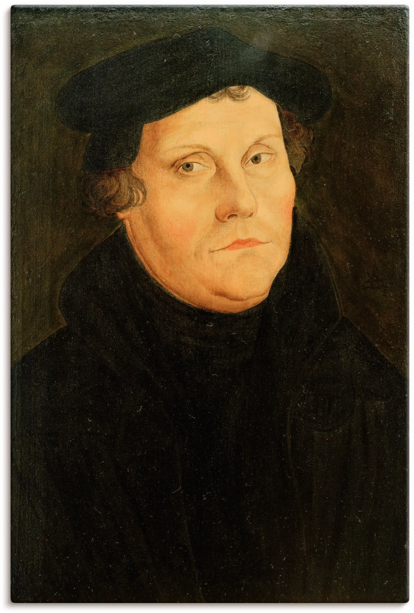 Artland Wandbild »Martin Luther«, Historische Persönlichkeiten, (1 St.), als Leinwandbild, Poster in verschied. Größen Artland schwarz
