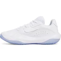 Under Armour Lockdown 7 Low Basketball Schuhe, White/White/Metallic Silver,