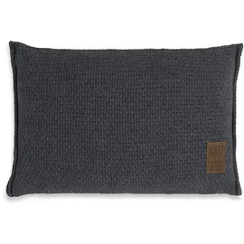 Knit Factory Jesse Zierkissen 60 x 40 cm Anthrazit