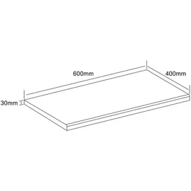 VCM Arbeitsplatte 30mm stark Breite 40 cm leicht zu reinigen Küchenarbeitsplatte - Fasola