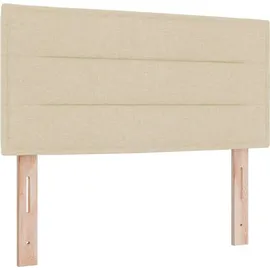 vidaXL Boxspringbett mit Matratze Creme 100 x 200 cm Stoff vidaXL