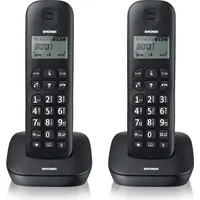 Brondi Gala Twin Dect Telefon Anrufer-ID Schwarz