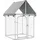 vidaXL Hundezwinger 100 x 100 x 150 cm Stahl Silber
