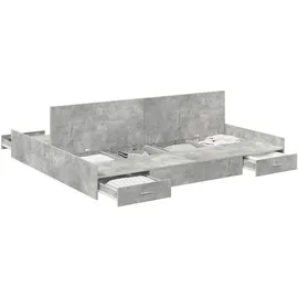 vidaXL Moderner Bettrahmen 200 x 200 cm Grau