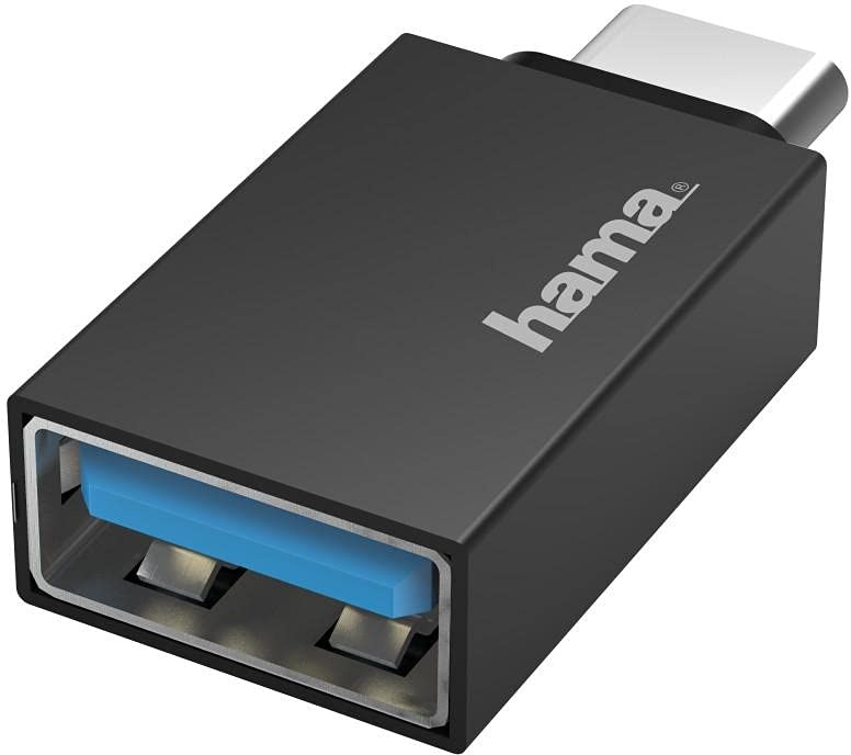 Hama USB OTG Adapter, USB C Stecker – USB A Buchse (Adapter zum Anschluss von USB C Geräten wie Tablet an z.B. Drucker, USB-C auf USB-Adapter mit Super-Speed-Datenübertragung 5 Gbit/s, USB 3.2 Gen1)