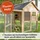 zooprinz Hühnerstall Happy Huhn XXL 300 x 121 x 152 cm braun