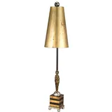 Elstead Lighting Tischleuchte Gold schwarz und blattsilber Flambeau FB-NOMA-LUXE-TL