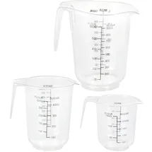 Spetebo BJ Kunststoff-Messbecher-Set, 3-teilig 500ml - 1000ml - 2000ml