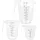 Spetebo BJ Kunststoff-Messbecher-Set, 3-teilig 500ml - 1000ml - 2000ml