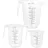 Spetebo BJ Kunststoff-Messbecher-Set, 3-teilig 500ml - 1000ml - 2000ml