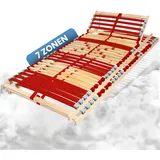 Coemo 2 Stk. Lattenrost RUBY 7-Zonen 120 x 200 cm Lattenrahmen Kopfteil verstellbar