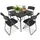 Sekey Gartengarnitur Set 5-tlg. Schwarz
