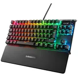 SteelSeries Apex 7 TKL - Mechanische Gaming-Tastatur – Kompakt (TKL) – OLED Smart Display – Rot Schalter – Deutsches (QWERTZ) Layout - Kompakt (TKL)