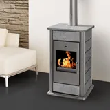 Schmitzker 1110 Alicante Wasserführender Kaminofen Anthrazit Speckstein/A+