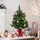 Homcom Weihnachtsbaum mit Stechpalmenbeeren, Kugeln und LED-Lichtern Grün 60 cm