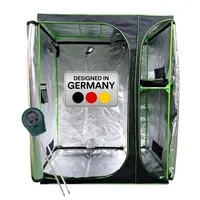 Mucola Growzelt 160x120x205 cm Set mit 3-in-1 Messgerät Zuchtzelt für Hydrokulturen zur Pflanzenzucht | licht- und wasserdicht | Indoor Grow Tent mit reflektierender Innenfolie Zimmergewächshaus