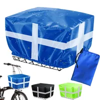 YOUYIKE Fahrrad Regenschutz, Fahrrad Korbabdeckung mit Reflexstreifen Blau 46x32x20cm , Fahrradabdeckung Wasserdicht, für Fahrradkorb hinten, Fahrradkorb vorne