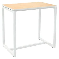 PAPERFLOW Stehtisch easyDesk buche rechteckig, Vierkantrohr weiß, 114,0 x 75,0 x 110,0 cm