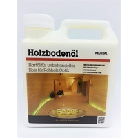 Faxe Holzbodenöl Neutral, Rohholz-Optik, Hartöl hell, Bianco Öl, Parkettöl hell, (Inhalt 2,5 Liter)