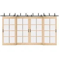 VidaXL Schiebetürbeschlag-Set 427 cm Stahl Schwarz