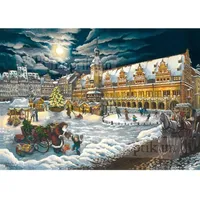 1001 - Leipzig - Altes Rathaus Markttreiben (Adventskalender) - Schwarz