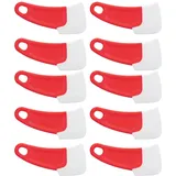 Silikon-Spachtel, 10 Stück Silikon-Spachtel, Flexibles Hakenloch-Design, PP-Griff, Küchen-Silikon-Spachtel für Kuchen, Nudeln, Backen, Kochen(Rot)