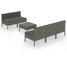 vidaXL Garten-Lounge-Set 6-tlg. grau