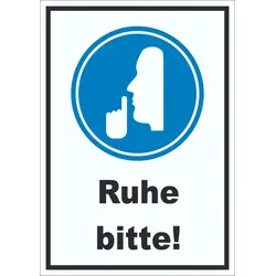Ruhe bitte Aufkleber A8 (52x74mm)