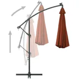 vidaXL Ampelschirm Ø 300 cm Terrakotta
