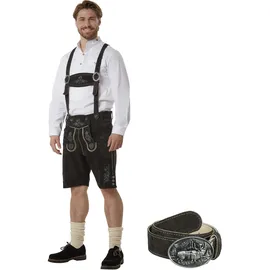 Tectake Lederhose Jannis schwarz 54