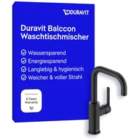 Duravit Balcoon Waschtischarmatur, BA1100002046 FreshStart und MinusFlow, ohne Zugstange