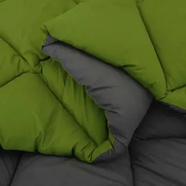 vidaXL Winterbettdecke Grün und Anthrazit 200 cm Mikrofaser