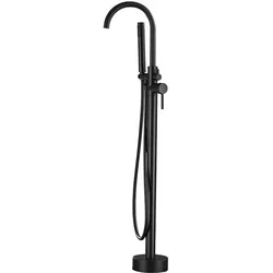 Home Deluxe GmbH HOME DELUXE - Design Standarmatur - MOON Matt Schwarz - Höhe: 115 cm, inkl. Handbrause I freistehende Armatur Wannenbrause Wanneneinlass