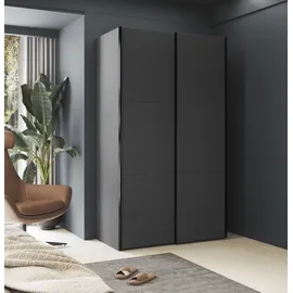 otto home Kleiderschrank OTTO HOME "Eastvale, 120x64x210cm, ideal für kleine Räume oder Nischen", grau (graphit), B:120cm H:210cm T:64cm, Dekorfolie, FSC-zertifizierter Holzwerkstoff, Metall, Schränke, Kleiderschrank, Schrank mit Schwebetüren, FSC-zertifiziert,