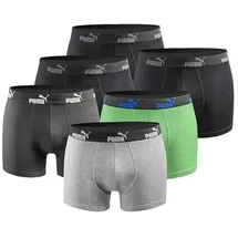 Puma Boxershorts 6er Pack grau/green XL