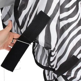 HKM Fliegendecke mit Halsteil Zebra mit Bauchlatz, M