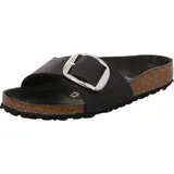 Birkenstock Madrid Big Buckle Nubukleder geölt schmal schwarz 38