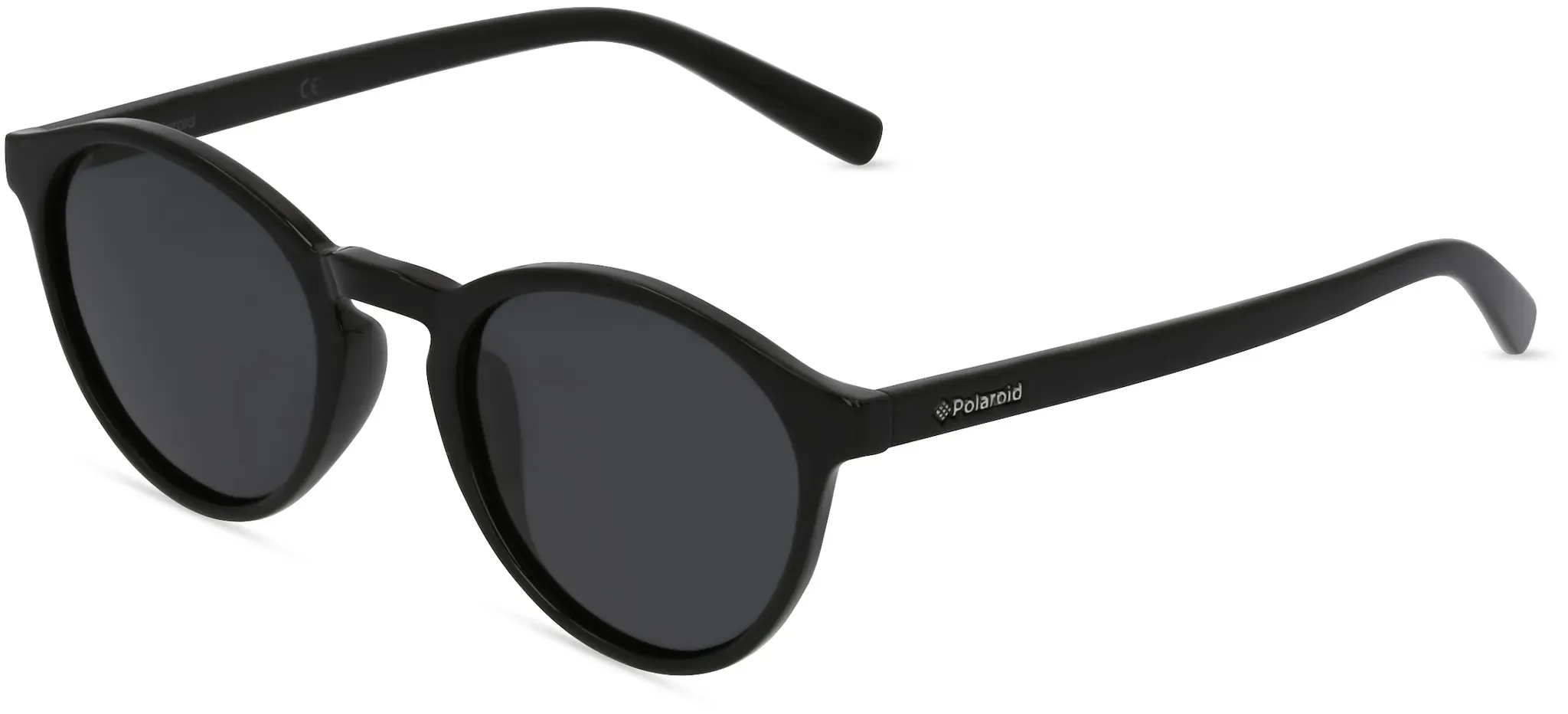 Polaroid PLD 1013/S Herren-Sonnenbrille Vollrand Rund Kunststoff-Gestell, Schwarz